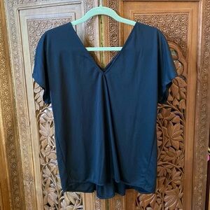 EUC - Ann Taylor - Black V Neck Flowy Top Size XS